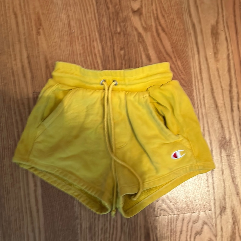 yellow, xs champion shorts